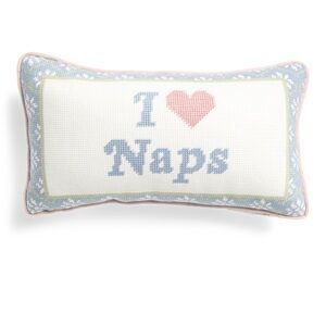 Decorative Pillow with Heart and Naps Design